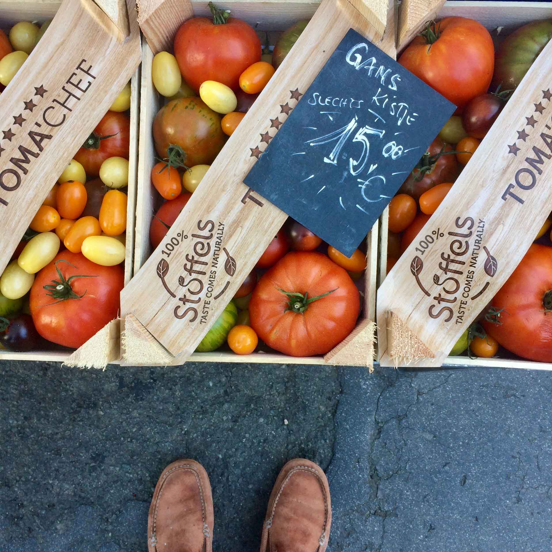 Variatie aan tomaten op de markt